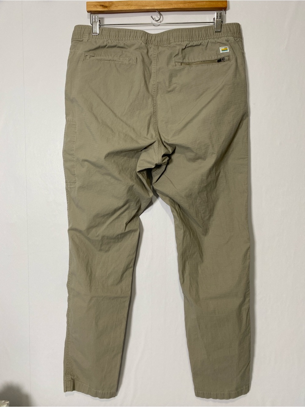 Vuori V412 Ripstop Pants Mens Size XL Drawstring Pockets Hiking Climbing Tan - Picture 3 of 10